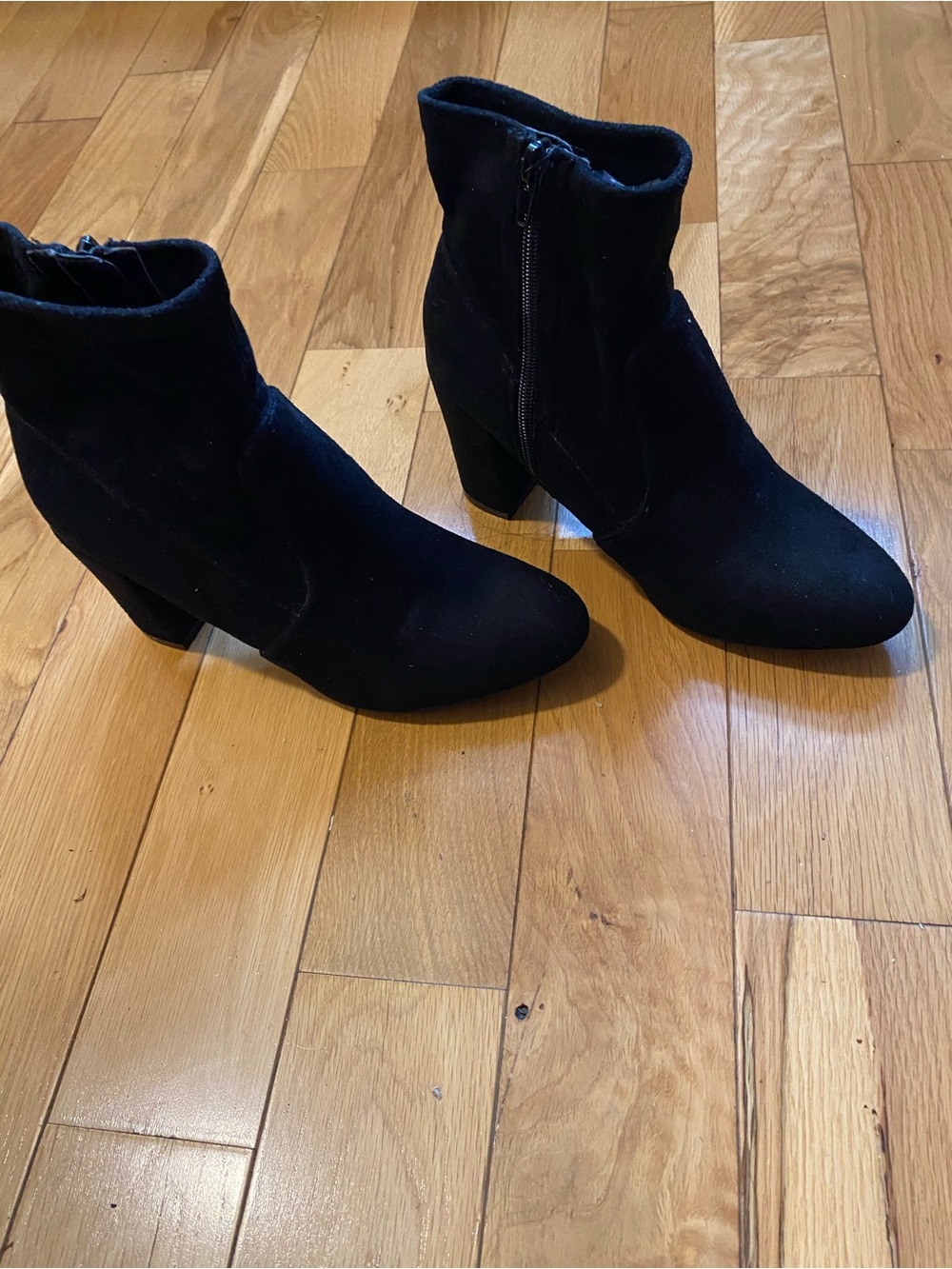 Steve Madden Black Suede Ankle Boots